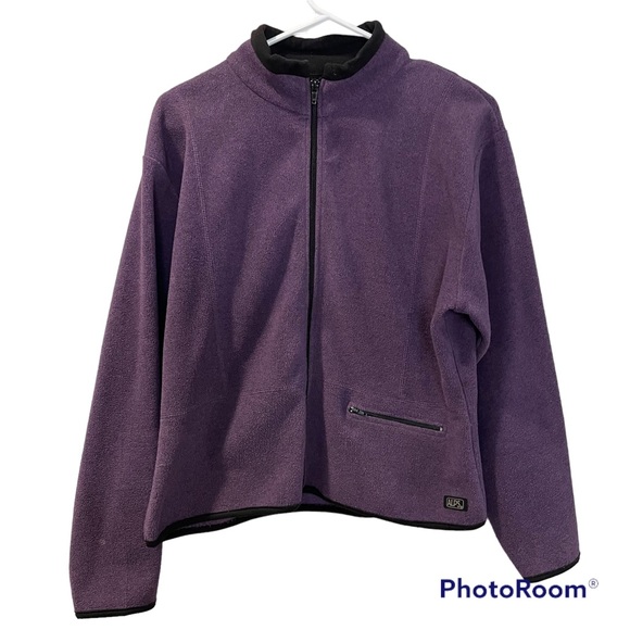 Alps Women’s Full  Zip Fleece Pullover Purple Large Gently Worn Stylish - Picture 1 of 8
